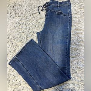 Size 13 Free People tie up jeans